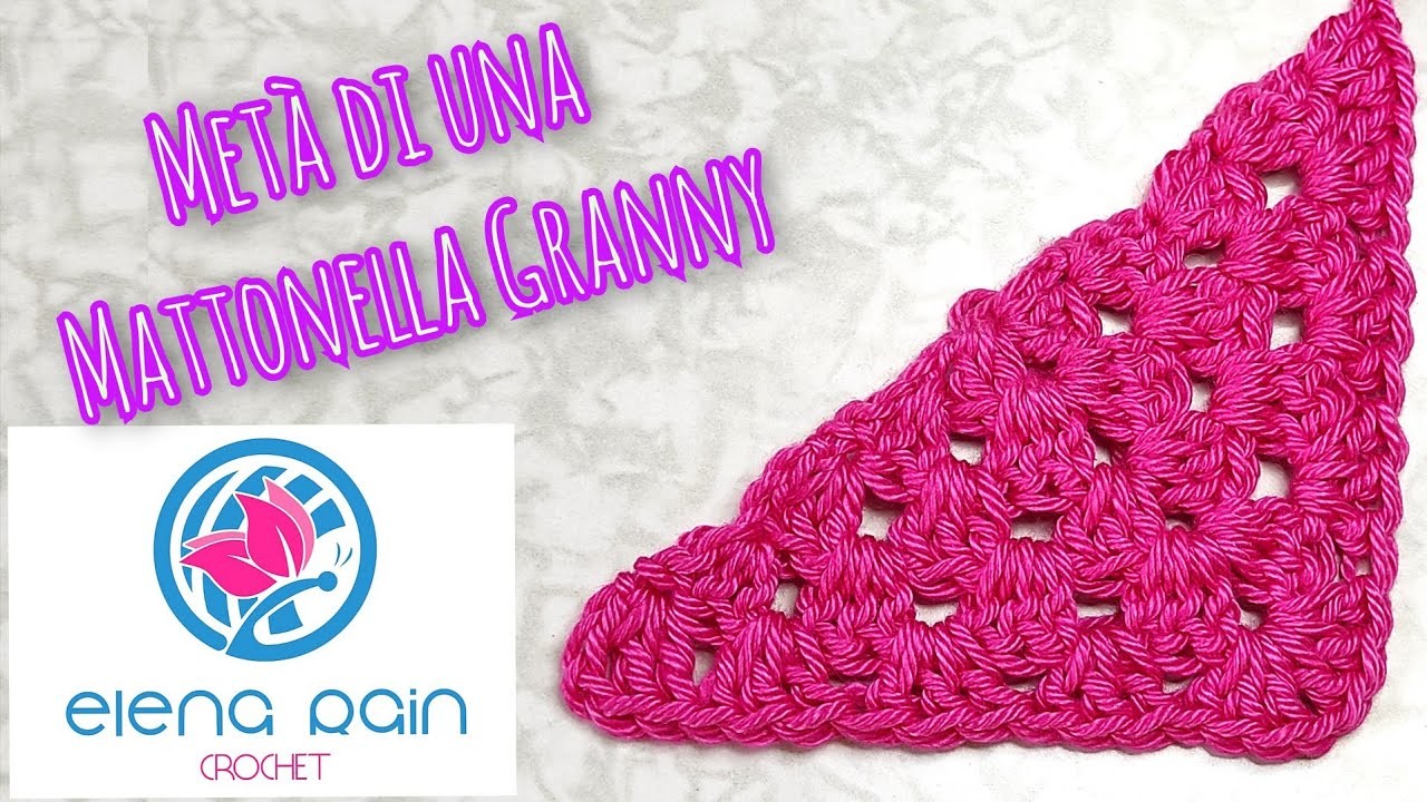 Tutorial metà mattonella Granny. si possono creare sciale,  top facili o borse colorate ????