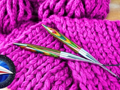 Lavorare a maglia una sciarpa XXL|tutorial semplice e veloce|fai da te adatto anche per principianti
