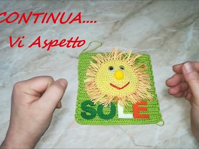LIBRO SENSORIALE AD UNCINETTO - PIASTRELLA #3 - IL SOLE