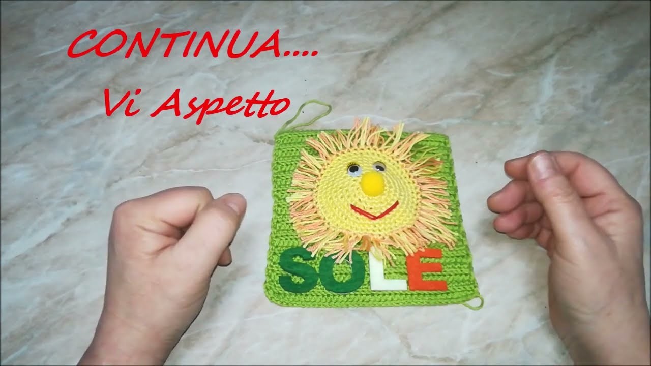 LIBRO SENSORIALE AD UNCINETTO - PIASTRELLA #3 - IL SOLE