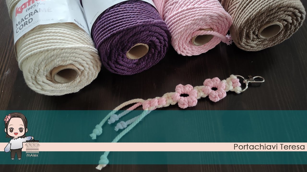Tutorial macramè: portachiavi Teresa