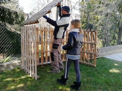 Casetta di bancali  | Come costruire una casetta con bancali usati | Prima versione