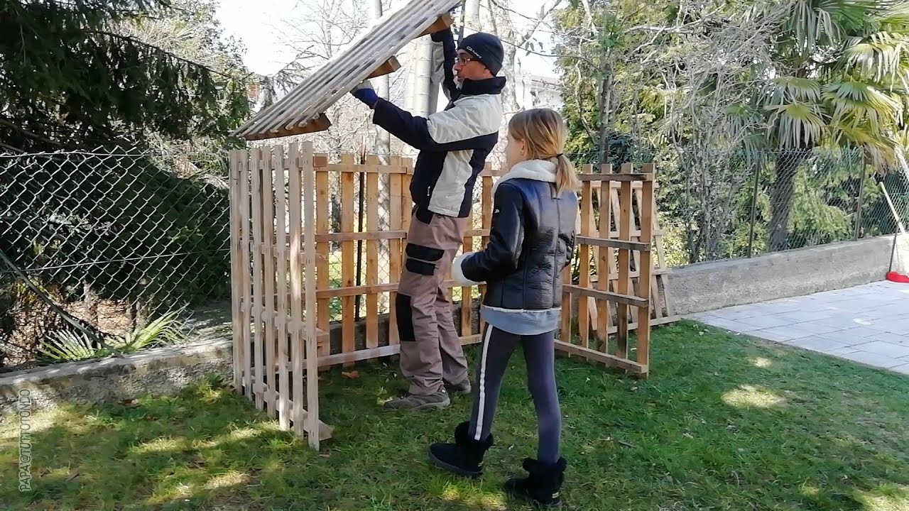 Casetta di bancali  | Come costruire una casetta con bancali usati | Prima versione