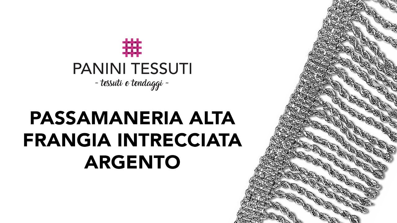 Dona un tocco di luce alle tue creazioni con Passamaneria Alta Frangia Intrecciata Argento!