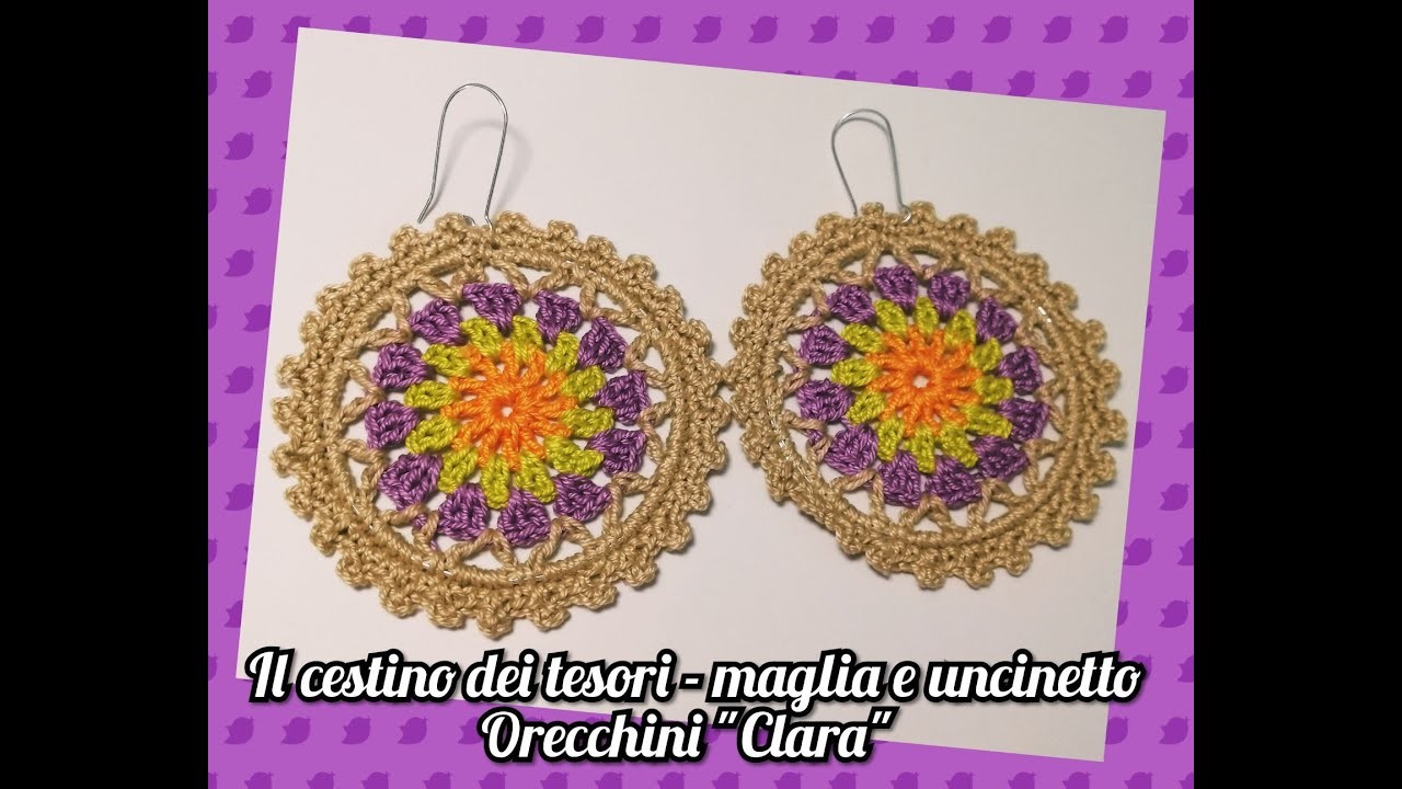Uncinetto.crochet bijoux boho style Orecchini Clara - IDEA per realizzarli subito! Leggi INFOBOX