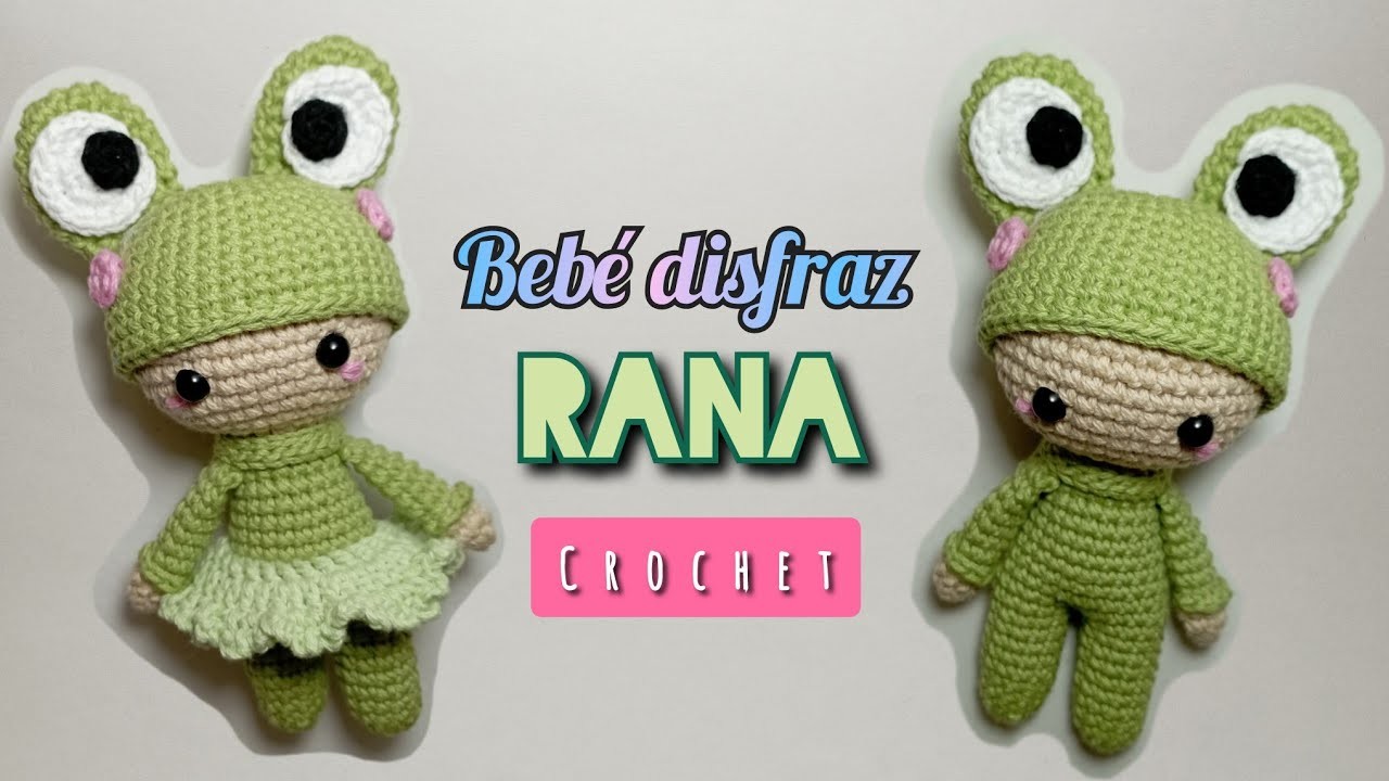 Bebé tejido a crochet RANA | Amigurumi | Crochet baby FROG costume