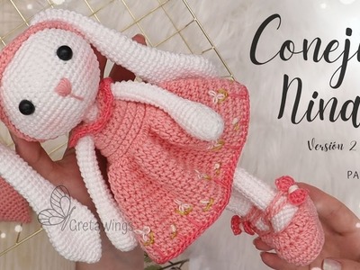 Conejita Nina Parte 1.2  Amigurumi Crochet tutorial-Sub ????????????????. GretaWings