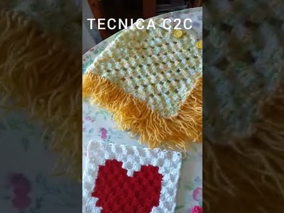 Tecnica C2C Crochet #shorts #crochet #c2c