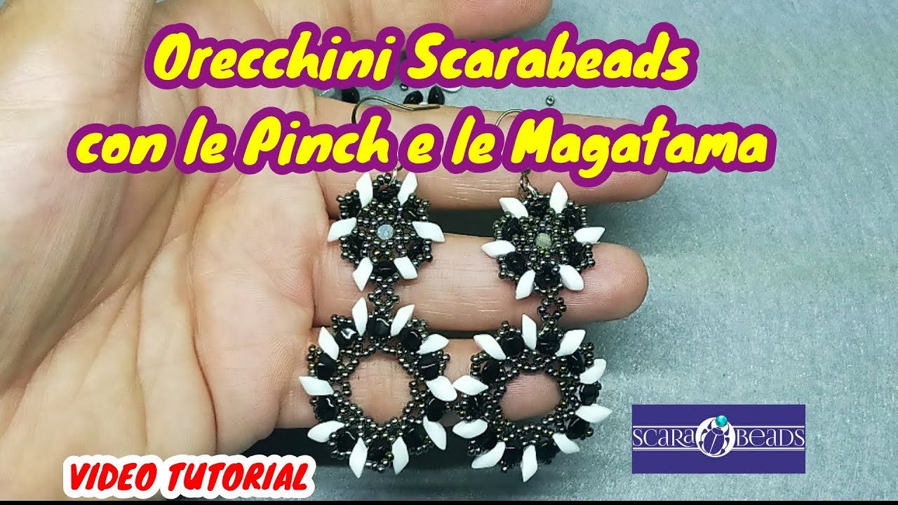 #SCARABEADS  Orecchini ScaraBeads con le Pinch e le Magatama