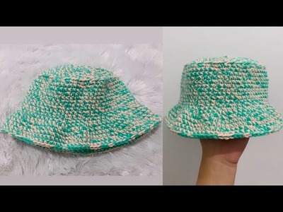 Tutorial Rajut Topi Anak | Topi Anak 2 - 3 Tahun | Easy Crochet Bucket Hat | Pemula