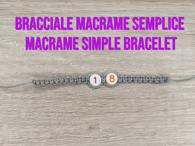 Bracciale macrame semplice | macrame simple bracelet | summer bracelet tutorial | #beebeecraft