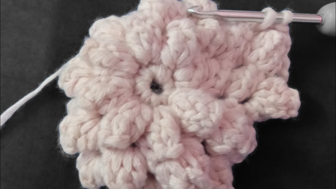 Crochet flower,কুশিকাটার পপকন ফুল তৈরি।#short #কুশিকাটা  #Ringku's creation #corchet, asmr