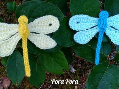 Crochet Dragonfly I Crochet Dragonfly Applique Tutorial I Pora Pora Crochet