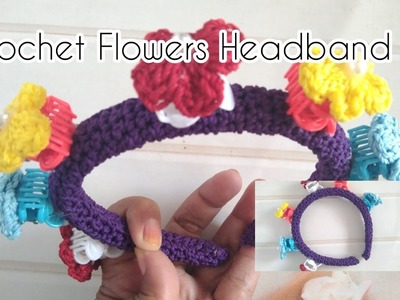 Crochet Flowers Headband | Bando Rajut Bunga