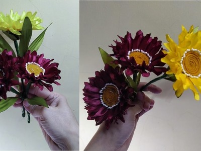 Membuat Sunflower Dari Pita Satin | DIY