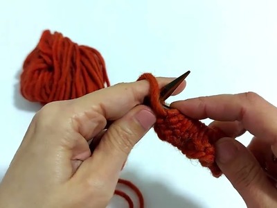 Tutorial  scuola di maglia Dritto e rovescio ferri circolari (step 2)