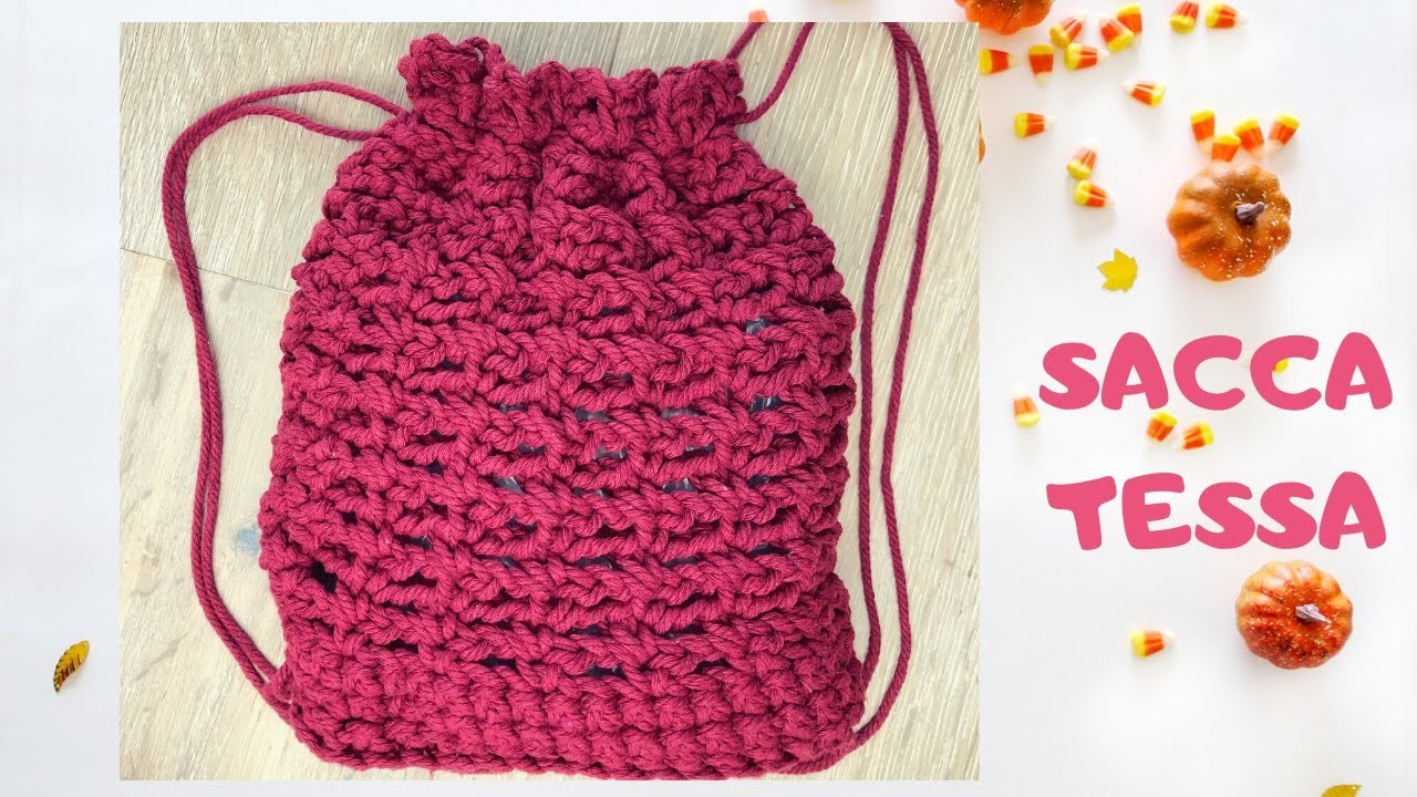 Zainetto Tessa uncinetto facile -  tutorial sacca handmade easy crochet bag (fatto a mano)