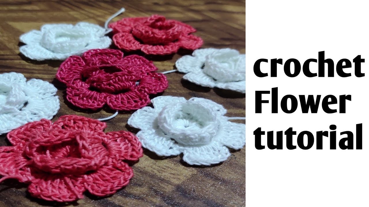 কুশিকাটার ফুল || crochet flower tutorial
