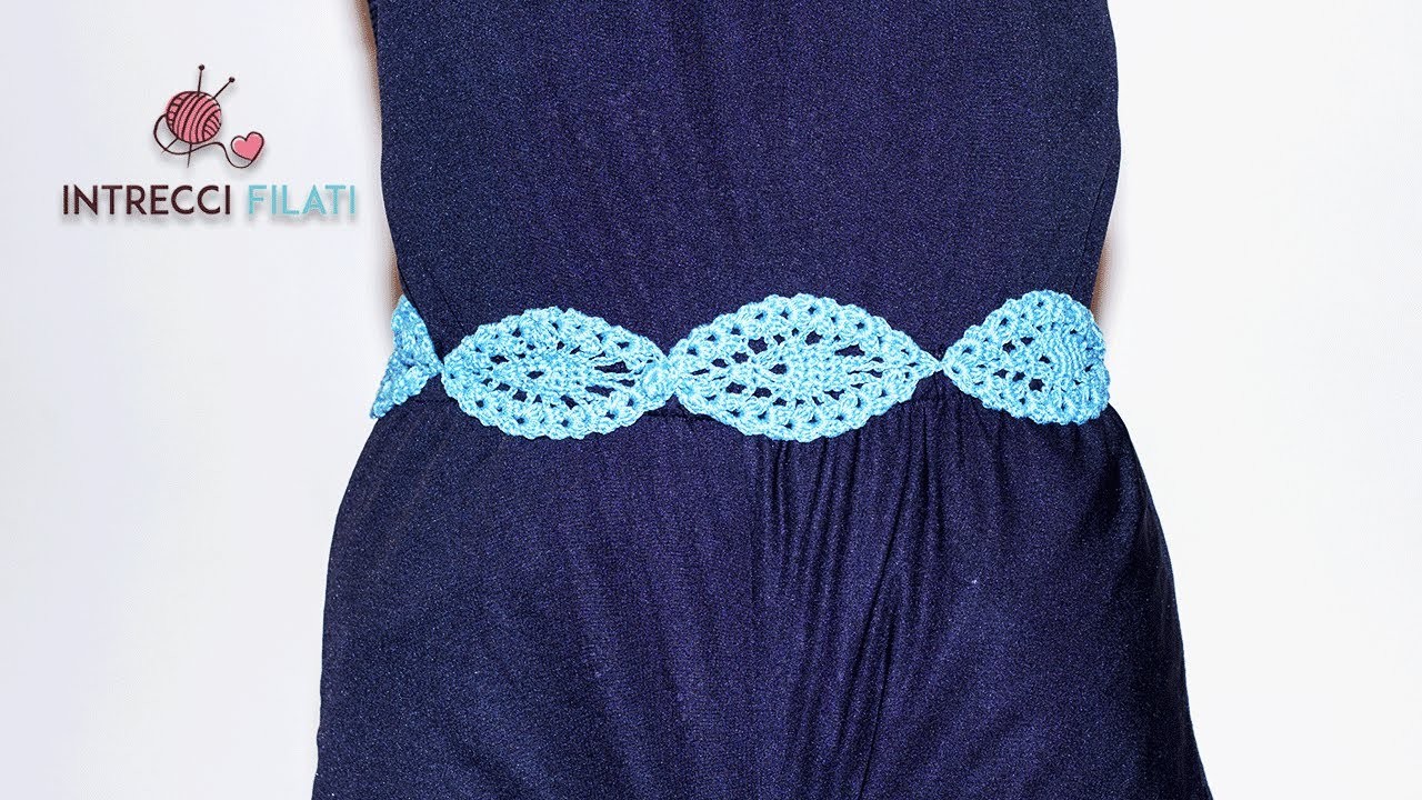 Uncinetto: cintura "leaf" crochet