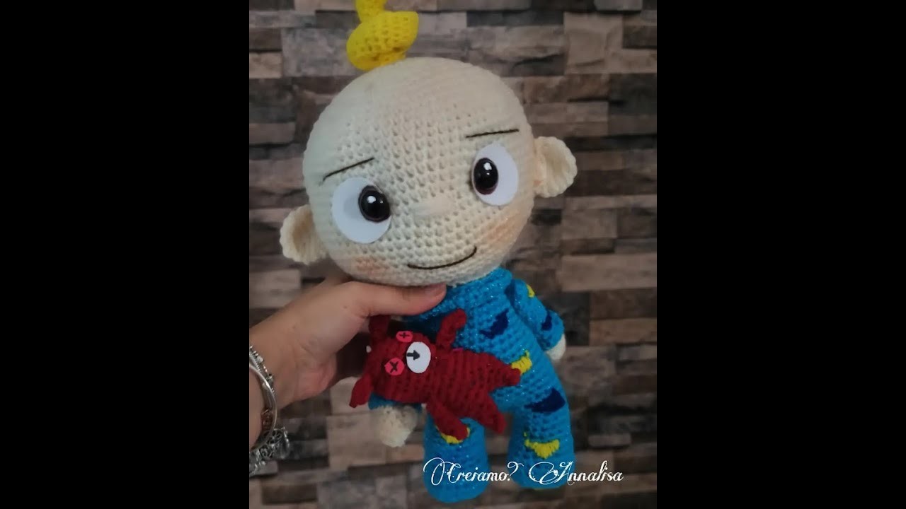 Cocomelon amigurumi bambolotto bambola pupazzo crochet doll uncninetto