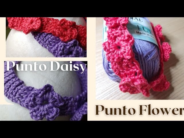Spiegazione del Punto Margherita 3D #flowers #crochettutorial #crochetdaisy #copertine